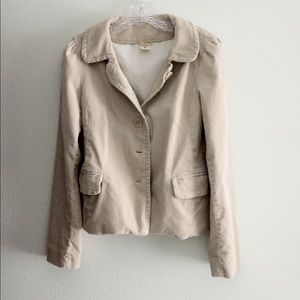 J Crew jacket corduroy tan beige